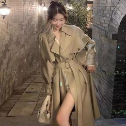 Women's Trench Coats SuperAen Coat Spring 2024 Casual Korean Style Fashion