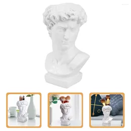 Vases Pen Holder Vintage Gifts Holders Storage Rack David Statues Unique Resin Greek Style Decor Minimalist Vase Bust Planter