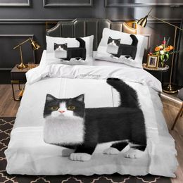 Bedding Sets Square Animal Series Quilt Cover Digital Printed Three-piece Set Luxury Twin