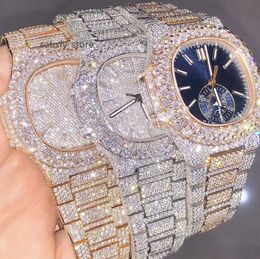 Rappers VVs Diamante Wrist Watch Hip Hop Iced Out Moissanite Watch for Men