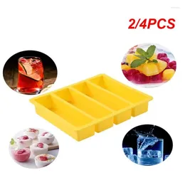 Baking Moulds 2/4PCS Tray Handiwork Popsicle Mold Plate Washable Non-sticky Long Strip 4 Grids Whiskey Cocktail Maker