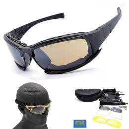 Eyewears X7 Polarized Sunglasses C5 Tactical Glasses Airsoft Oculos Paintball Hiking Military Goggles Hunting Shooting Eyewear