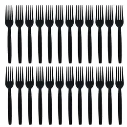 Dinnerware Sets Black Flatware Set Spoon Cutlery Travel Portable Kit 100pcs Kitchen For Picnic Working Place And Dining Room