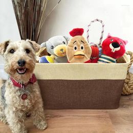 Dog Apparel Toy Box Storage Bins Canvas Collapsible Cat Accessories Basket Bin Pet Organiser Perfect Organising Supplies
