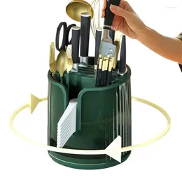 Kitchen Storage Rotating Cooking Utensil Holder Multifunctional Tool Container Rack For Spoons Chopsticks Accessories