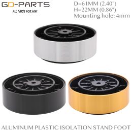 Amplifier 61*23mm Machined Aluminium Plastic Speaker Spike Feet Floor Base Pad Mat Foot Stand For Hifi Turntable AMP CD DAC Recorder 4PC