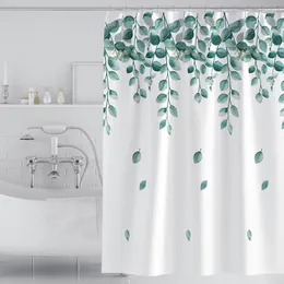 Shower Curtains Small Fresh Fallen Leaves Curtain Thickened Waterproof Polyester Bath With Hook Bathroom Accessories