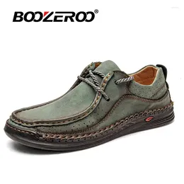 Casual Shoes Fashion Men's Loafers Handmade Soft Leather Waterproof Non-slip Flats Men Boots Plus Size 38-48