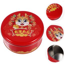 Storage Bottles Tinplate Biscuit Box Container Lid Cookie Holiday Supplies Festival Containers Candy Year