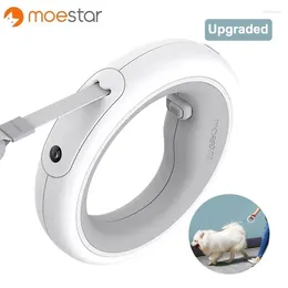 Dog Collars 2024 Original MOESTAR UFO Retractable Pet Leash 2 Plus Traction Rope Flexible Ring Shape 3.0m With Rechargeable LED Light