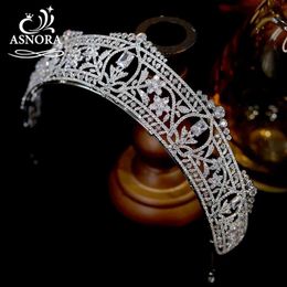 Wedding Hair Jewelry European Royal Queens Crown Crystal Tiara Bridal Zircon Accessories Evening Hair Headdress Jewelry Wedding Anniversary Gift L46