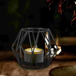 Candle Holders Wrought Iron Candlestick Decoration Stand Table Home Desktop Chic Geometric Stands House Decorations