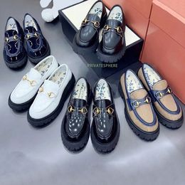 Дизайнерские платьев для обуви Sole Loafer Luxury Women Platform Обувь черная красная холст резиновые дамы высококачественные подлинные кожа