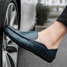 Dress Shoes Breathable Oxfords Man Loafers Casual Men Glossy Leathe Brand Slip Formal Moccasins Italian Male Driving Flat