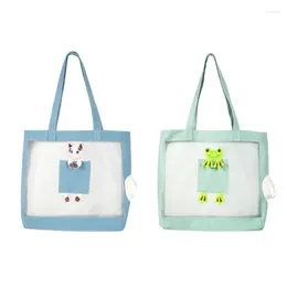 Cat Carriers Dog Cartoon Handbag Outdoor Cats Travel Shoulder Bag Pet Supplies 6XDE
