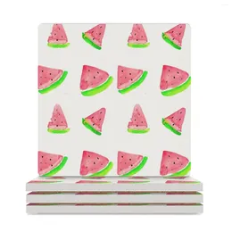 Table Mats Watermelons Pattern Watercolour Ceramic Coasters (Square) Mat For Dishes Tea Cup Holder Customised