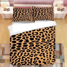 Bedding Sets 2024 Leopard Print 3D Printed Set Duvet Covers Pillowcases Comforter Bedclothes Bed Linen 04