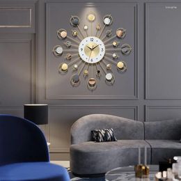 Wall Clocks Silent Minimalist Quartz Clock Personalized Creativity Living Room Light Luxury European Modern Fashion Household