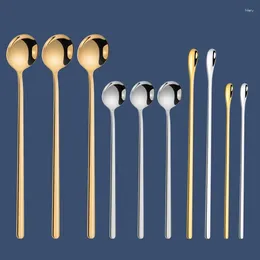 Spoons Stainless Steel Spoon Small Round Stirring Titanium 304 Honey Hand Gift