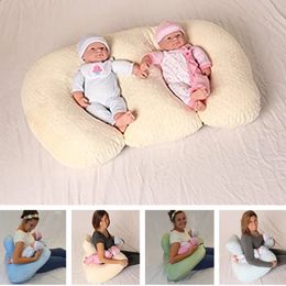 Dropship Baby Twin Pillow Nursing Breastfeeding Pillow Anti-spitting Feeding Cushions Baby Nest 240321