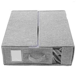Storage Bags Folding Bin Blanket Bins Pillowcase Cube Organiser Bedsheet Foldable Bedding Imitation Linen Closet Container