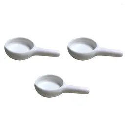 Candle Holders 3 Pcs Tray Ceramic Scented Votive Candles Holding Spoon Aroma Burner Handle Dining Room Table Holder Bracket Oil