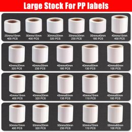 Paper Waterproof Thermal Label 25mm Core Width 20mm ~50mm Synthetic Stickers s for Mobile /Desktop Printer