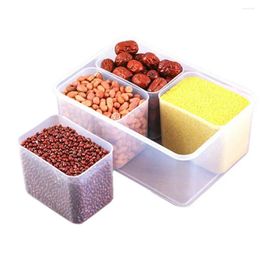 Storage Bottles Portable Food Container Grade Bpa Free Sealing Box With Lid Transparent Fresh-keeping For Grains Easy