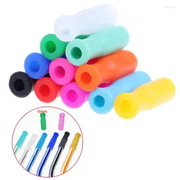 Drinking Straws 10Pcs Caps Anti-scald Teeth Protector Bar Reusable Stainless Steel Straw Tips