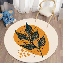 Carpets Printed Round Carpet Children's Living Room Mat Floor Yoga Bedroom Chair Non Slip