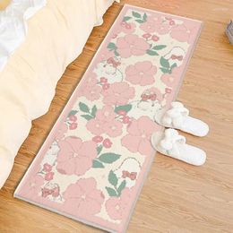 Carpets Pink Cartoon Children's Room Bedside Blanket Bedroom Carpet Girls' Cloakroom Household Long Floor Mat