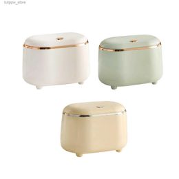 Waste Bins Small Desktop Trash Can Lightweight Double Layer Non-Slip Legged Large Opening L46