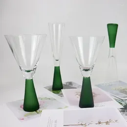 Wine Glasses 1pcs Creative Tone Green Blue Amber Colored Ripple Style Martini Mojito Champagne Margarita Cocktail Goblet Cup