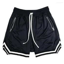 Men's Shorts Summer Thin Mesh Sports Basketball Running Training Breathable Fitness Capris Loose Fitting