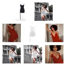 Basic Casual Kleider Cutistation Faux Feder Saum Abendkleid für Frauen Single Gurt y Elegant Bodycon Maxi Quasten Grüne Luxus otcuj