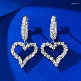 Stud Earrings 2024 S925 Silver European And American Irregular Love Ear Buckles Fashion Versatile Ring