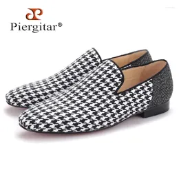 Casual Shoes Piergitar Brand 2024 Handmade Men Flats With Swallow Gird Patchwork Party And Banquet Dress Big Size Loafers