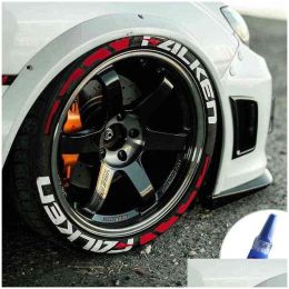 Stickers Car Stickers Tire Letter Sticker 3Cm Height 3D Tuning Lettering Decals /Motorcycle Diy Label Letters Tyre Y220609 Drop Delivery Au