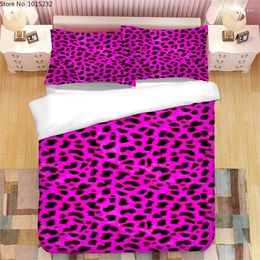 Bedding Sets 2024 Leopard Print 3D Printed Set Duvet Covers Pillowcases Comforter Bedclothes Bed Linen 03