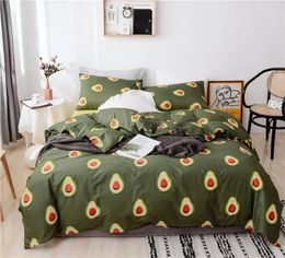 Bedding Sets Printed Set All Cotton Comforter Bed Pillowcases Duvet Cover Sheet Half Avocado