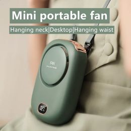 Mini Portable Fan Portable Rechargeable Bladeless Turbo Ultra Quiet Student Hand Held Fan Outdoor Sports Travel 240403