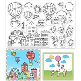 Gift Wrap Animal Friends Clear Stamps Amusement Park Town Silicone Stamp Seals For Cards Making DIY Scrapbooking Decoration