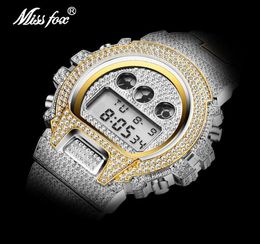 Wristwatches Drop Original MISSFOX Digital Gshock Sport Watches For Men Led Alarm Clock Luminous Gold Diamond Wrist2297645