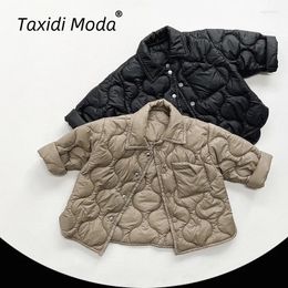 Jackets Warm Button Pocket 2024 Autumn Winter Kids Casual Boys Girls Coat Korean Toddler Outerwear Children Clothes For 1-8Y
