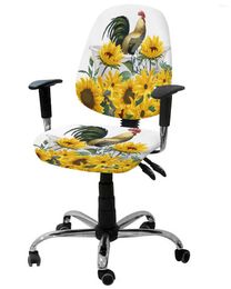 Chair Covers Animal Sunflower Rooster Bathtub Elastic Armchair Computer Cover Removable Office Slipcover Split Seat