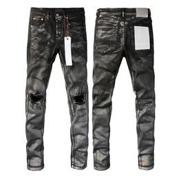 Purple Brand Jeans Designer Jeans Frauen Jeans für Herren Knie Skinny gerade Größe 28-40 lässige lange, gerade Loch Slim High Street Denim Großhandel Jeans