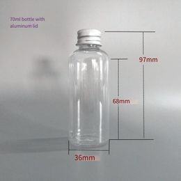 Storage Bottles 50pcs 70ml Aluminium Cap Plastic Bottle Portable Cosmetic Lotion Can Be Filled In Separate Transparent Sample