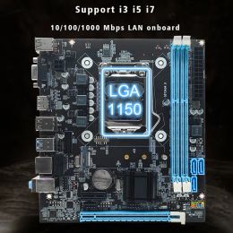 Motherboards H81 Computer Motherboard 16GB I/O Interface MicroATX LGA1150 PC Main Board VGA+HDMICompatible+RJ45 Port Support SATA 3.0 2.0