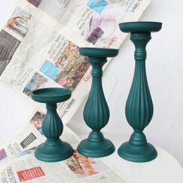 Candle Holders SUPU Green Set Wooden Candelabra Creative Candlestick Holder Flower Pillar Stand Table Desktop Decoration Wedding Decor