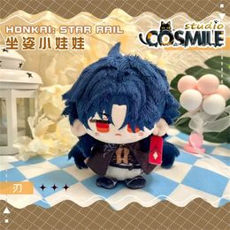 10cm Game Honkai Star Rail Blade Imbibitor Lunae Plush Doll Mini Pendant Keychain Cute Anime Toy Gift 240401